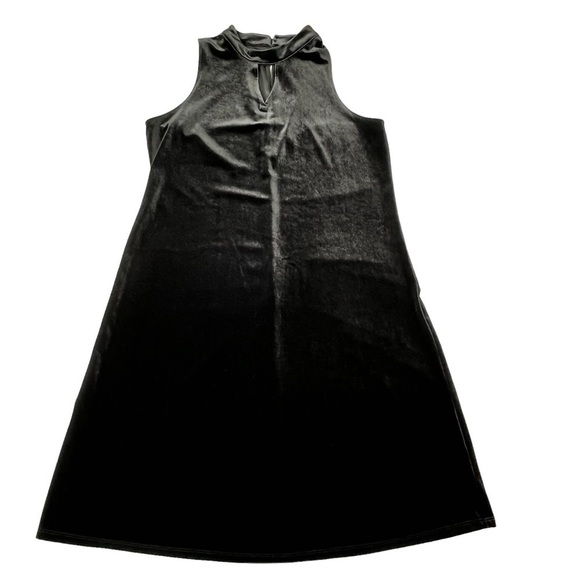 WORTHINGTON Black Velvet Velour Sleeveless Keyhole Cocktail Dress Size M - Picture 12 of 16
